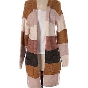 Knox Rose Beige Striped Cardigan